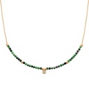 [1397385345CH] COLLAR DALIA ZOISITE GOLDEN