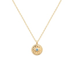 [132778360ch.44] Collar ojo cir. azul golden